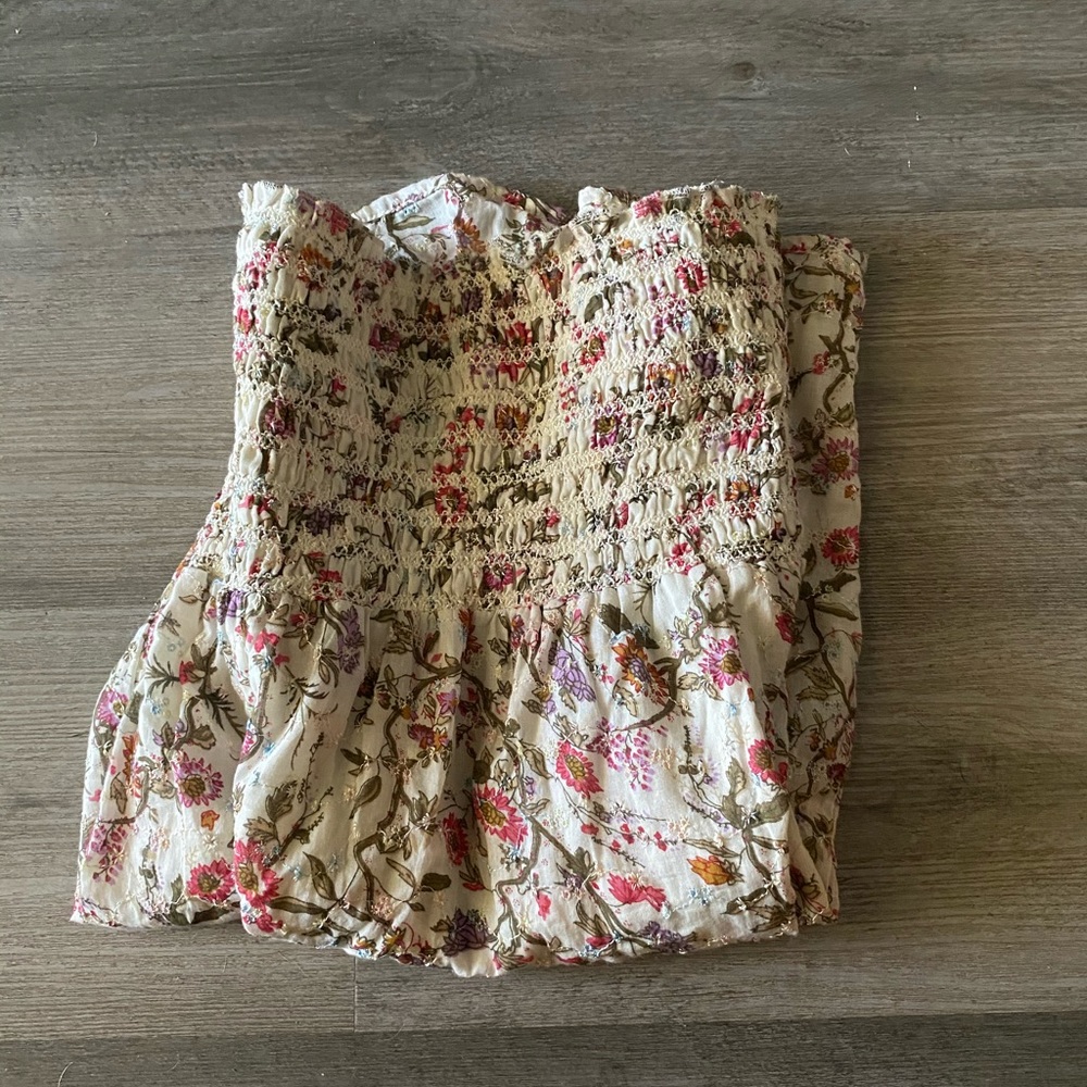 Macy’s Raviya Strapless embroidered Floral dress